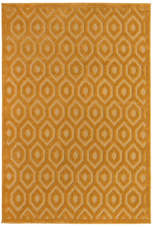 Yellow 6' x 9' Outdoor Trellis Textured Rectangle Area Rug Weather Resistant for Patio, Deck, Terrace, Balcony, Porch Geometric Design Water Safe Outside Carpet for Sale at Rug Engine