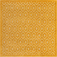 Yellow 7' 10 x 7' 10 Outdoor Trellis Textured Square Area Rug Weather Resistant for Patio, Deck, Terrace, Balcony, Porch Geometric Design Water Safe Outside Carpet for Sale at Rug Engine