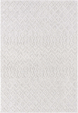 Grey 6' x 9' Outdoor Trellis Textured Rectangle Area Rug Weather Resistant for Patio, Deck, Terrace, Balcony, Porch Geometric Design Water Safe Outside Carpet for Sale at Rug Engine