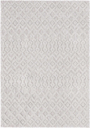 Grey 4' x 6' Outdoor Trellis Textured Rectangle Area Rug Weather Resistant for Patio, Deck, Terrace, Balcony, Porch Geometric Design Water Safe Outside Carpet for Sale at Rug Engine