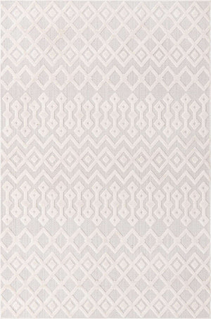 Ivory 6' x 9' Outdoor Trellis Textured Rectangle Area Rug Weather Resistant for Patio, Deck, Terrace, Balcony, Porch Geometric Design Water Safe Outside Carpet for Sale at Rug Engine