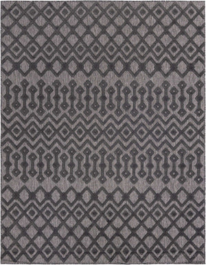 Charcoal 7' 10 x 10' Outdoor Trellis Textured Rectangle Area Rug Weather Resistant for Patio, Deck, Terrace, Balcony, Porch Geometric Design Water Safe Outside Carpet for Sale at Rug Engine