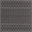 Charcoal 7' 10 x 7' 10 Outdoor Trellis Textured Square Area Rug Weather Resistant for Patio, Deck, Terrace, Balcony, Porch Geometric Design Water Safe Outside Carpet for Sale at Rug Engine