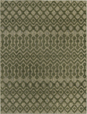 Green 7' 10 x 10' Outdoor Trellis Textured Rectangle Area Rug Weather Resistant for Patio, Deck, Terrace, Balcony, Porch Geometric Design Water Safe Outside Carpet for Sale at Rug Engine