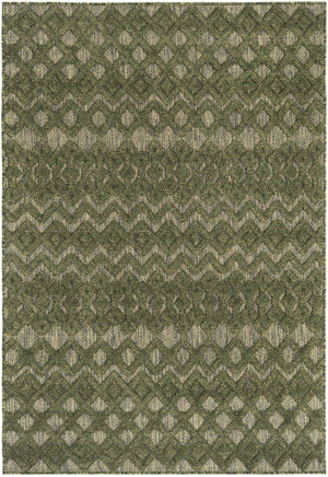 Green 4' x 6' Outdoor Trellis Textured Rectangle Area Rug Weather Resistant for Patio, Deck, Terrace, Balcony, Porch Geometric Design Water Safe Outside Carpet for Sale at Rug Engine
