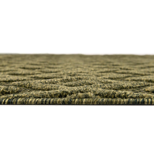 Green 7' 10 x 7' 10 Outdoor Trellis Textured Square Area Rug Weather Resistant for Patio, Deck, Terrace, Balcony, Porch Geometric Design Water Safe Outside Carpet for Sale at Rug Engine