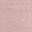 Pink 7' 10 x 7' 10 Outdoor Trellis Textured Square Area Rug Weather Resistant for Patio, Deck, Terrace, Balcony, Porch Geometric Design Water Safe Outside Carpet for Sale at Rug Engine