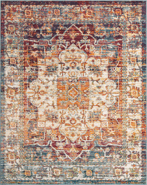 Multicolor 7' 10 x 10' Isabella Rectangle Area Rug Polypropylene & Polyester Traditional Elegant Carpet for Living Rooms, Dining, Office, Dorms for Sale at Rug Engine