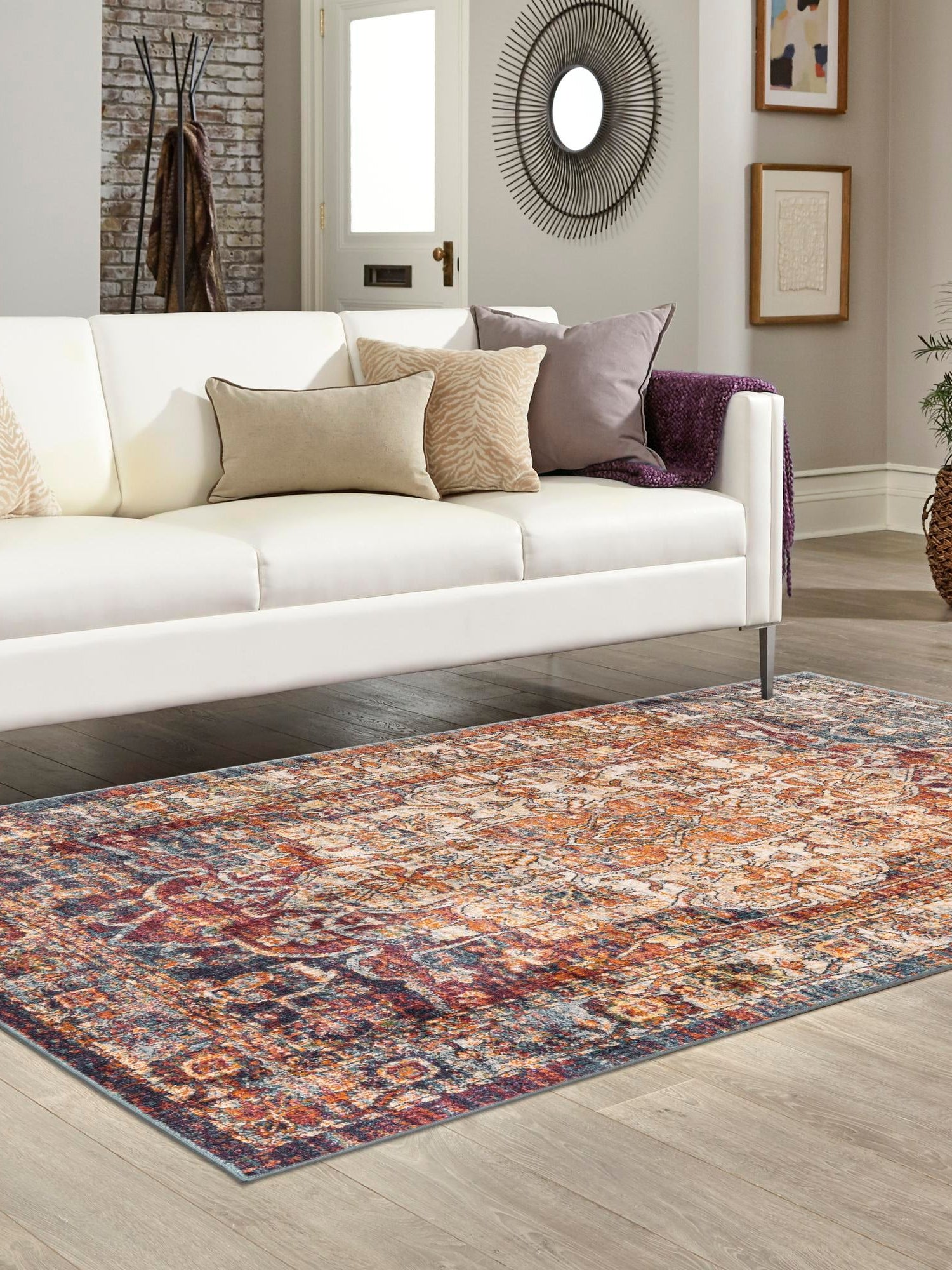 Multicolor 2' x 3' 1 Isabella Rectangle Area Rug Polypropylene & Polyester Traditional Elegant Carpet for Living Rooms, Dining, Office, Dorms for Sale at Rug Engine