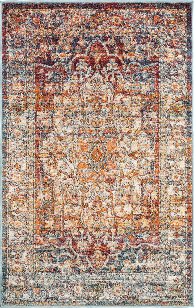 Multicolor 3' 3 x 5' 3 Isabella Rectangle Area Rug Polypropylene & Polyester Traditional Elegant Carpet for Living Rooms, Dining, Office, Dorms for Sale at Rug Engine