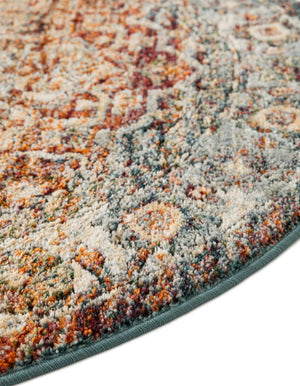 Multicolor 6' 1 x 9' Isabella Oval Area Rug Polypropylene & Polyester Traditional Elegant Carpet for Living Rooms, Dining, Office, Dorms for Sale at Rug Engine