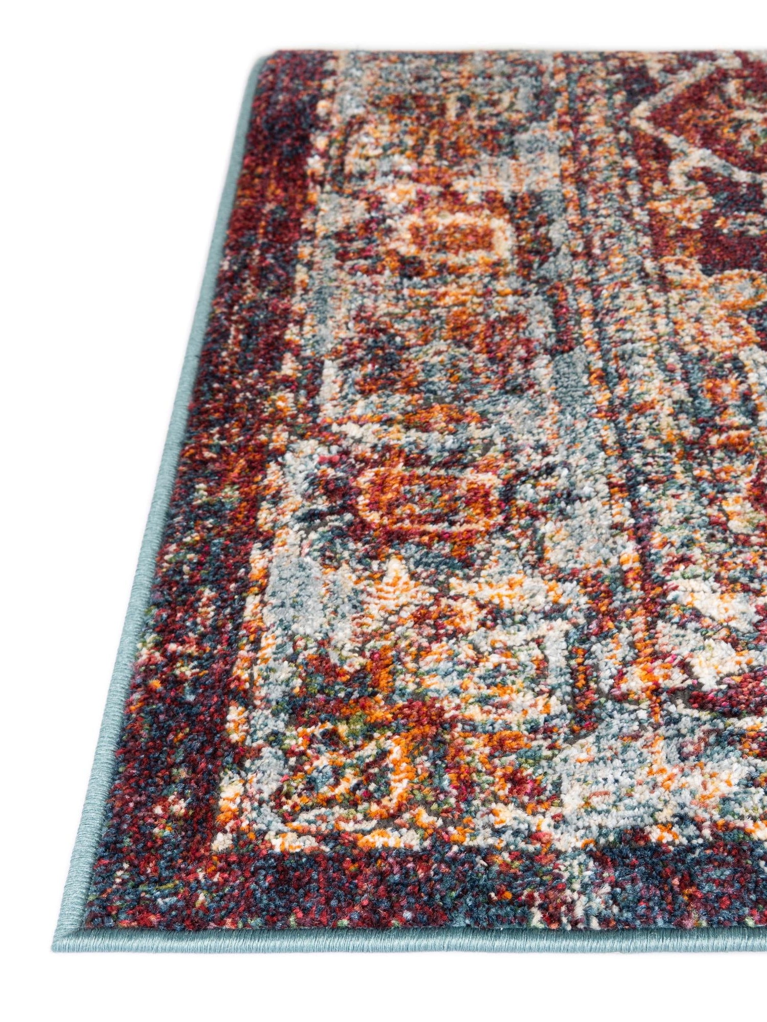 Multicolor 2' 7 x 10' Isabella Runner Area Rug Polypropylene & Polyester Traditional Elegant Carpet for Living Rooms, Dining, Office, Dorms for Sale at Rug Engine