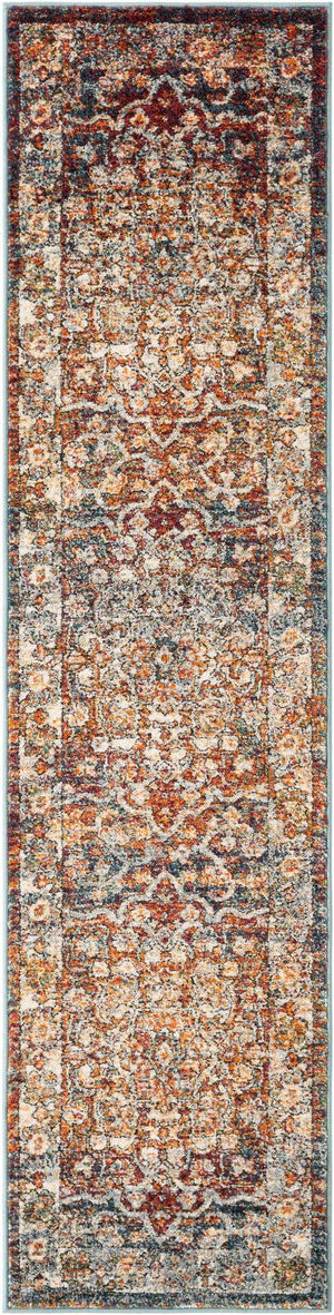 Multicolor 2' x 8' Isabella Runner Area Rug Polypropylene & Polyester Traditional Elegant Carpet for Living Rooms, Dining, Office, Dorms for Sale at Rug Engine