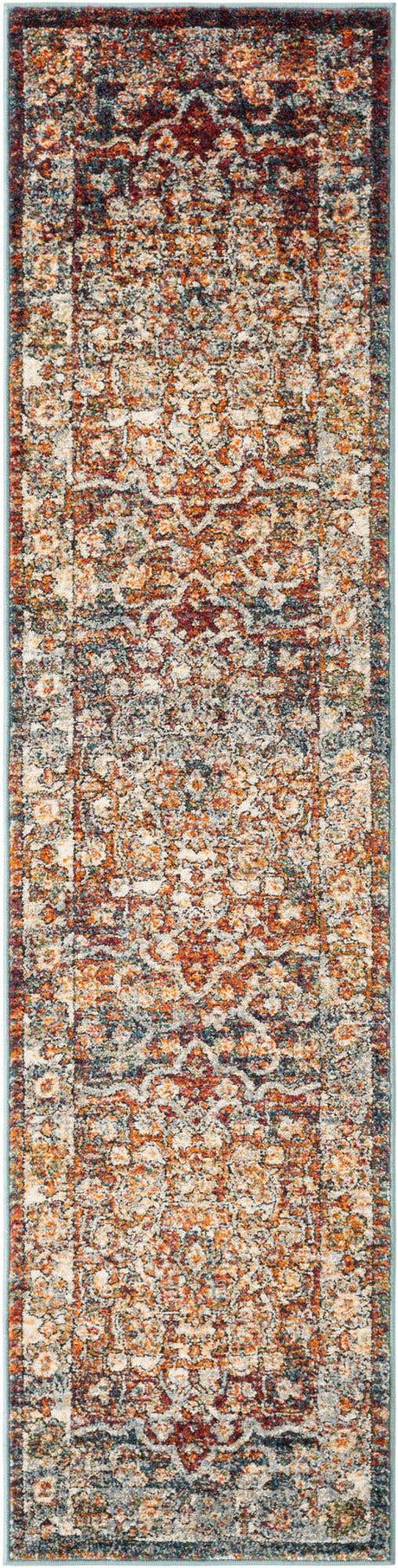 Multicolor 2' x 8' Isabella Runner Area Rug Polypropylene & Polyester Traditional Elegant Carpet for Living Rooms, Dining, Office, Dorms for Sale at Rug Engine