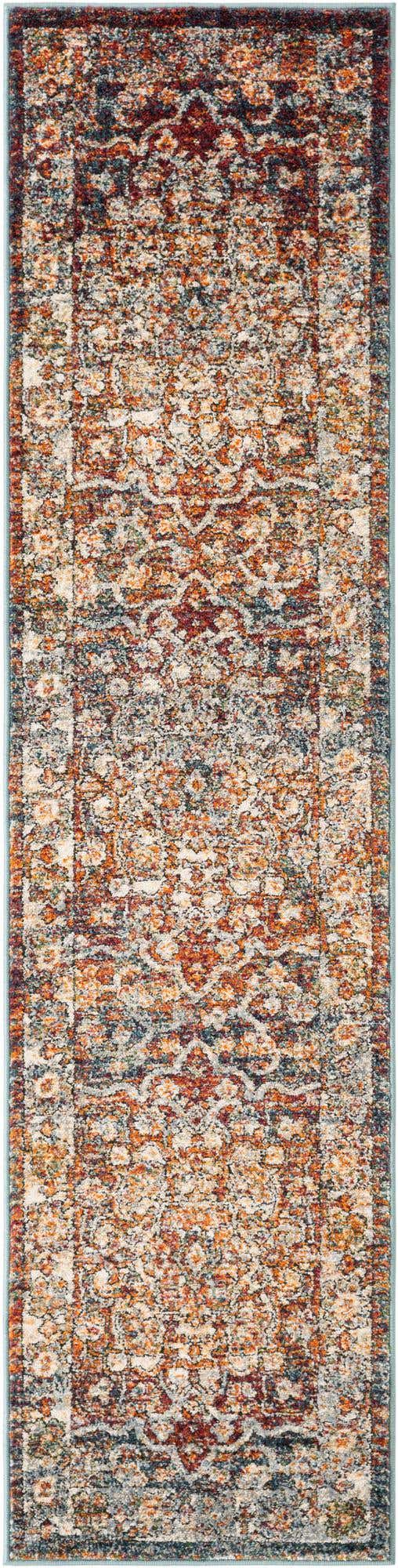 Multicolor 2' x 8' Isabella Runner Area Rug Polypropylene & Polyester Traditional Elegant Carpet for Living Rooms, Dining, Office, Dorms for Sale at Rug Engine