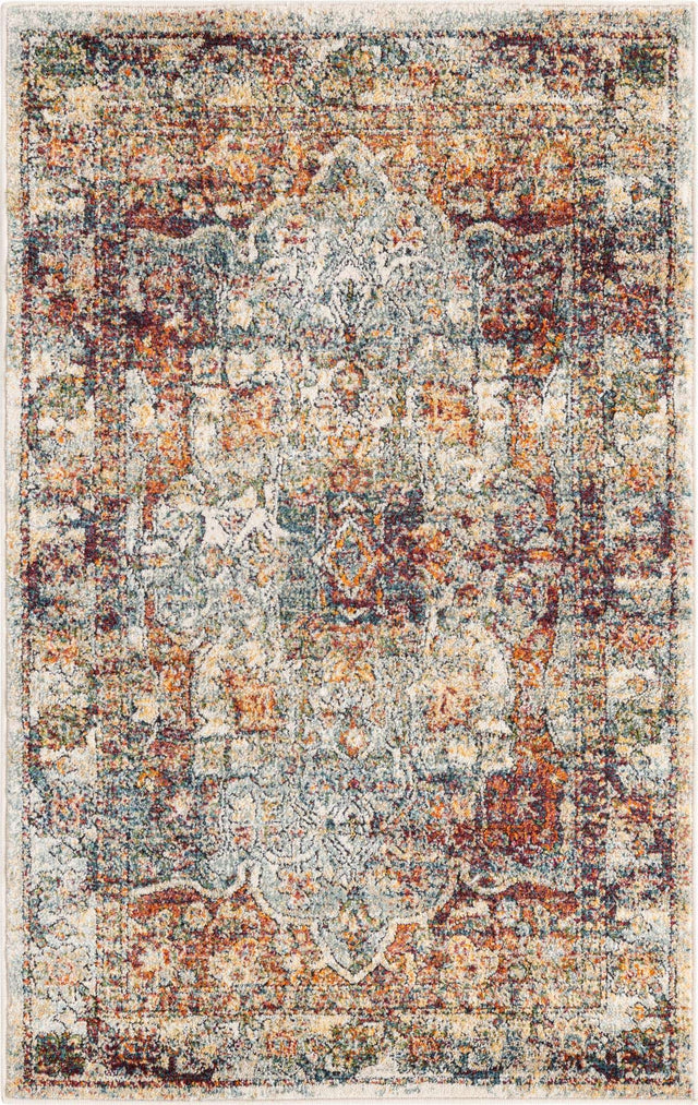 Ivory 3' 3 x 5' 3 Isabella Rectangle Area Rug Polypropylene & Polyester Traditional Elegant Carpet for Living Rooms, Dining, Office, Dorms for Sale at Rug Engine
