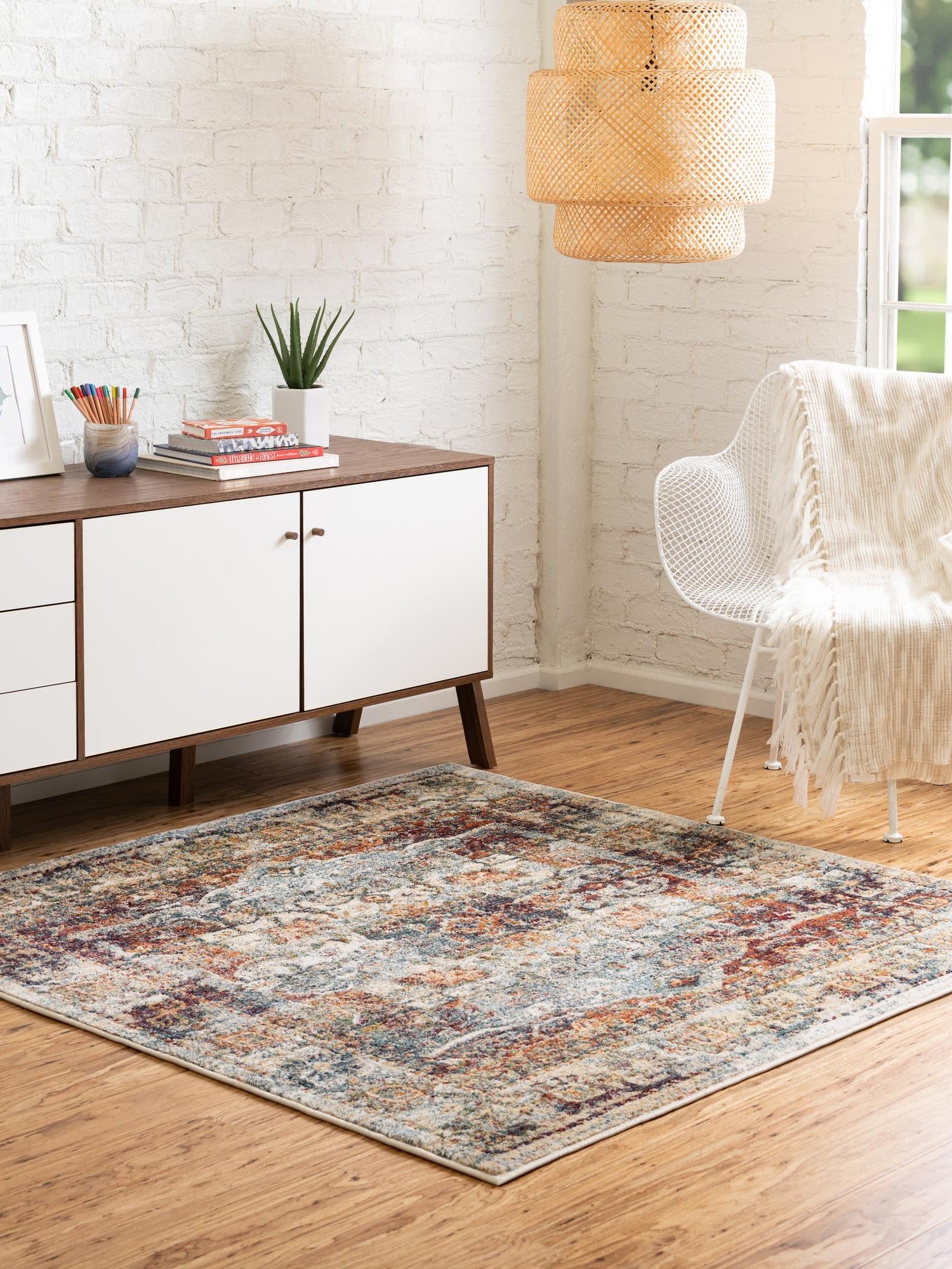 Ivory 3' 3 x 3' 3 Isabella Square Area Rug Polypropylene & Polyester Traditional Elegant Carpet for Living Rooms, Dining, Office, Dorms for Sale at Rug Engine