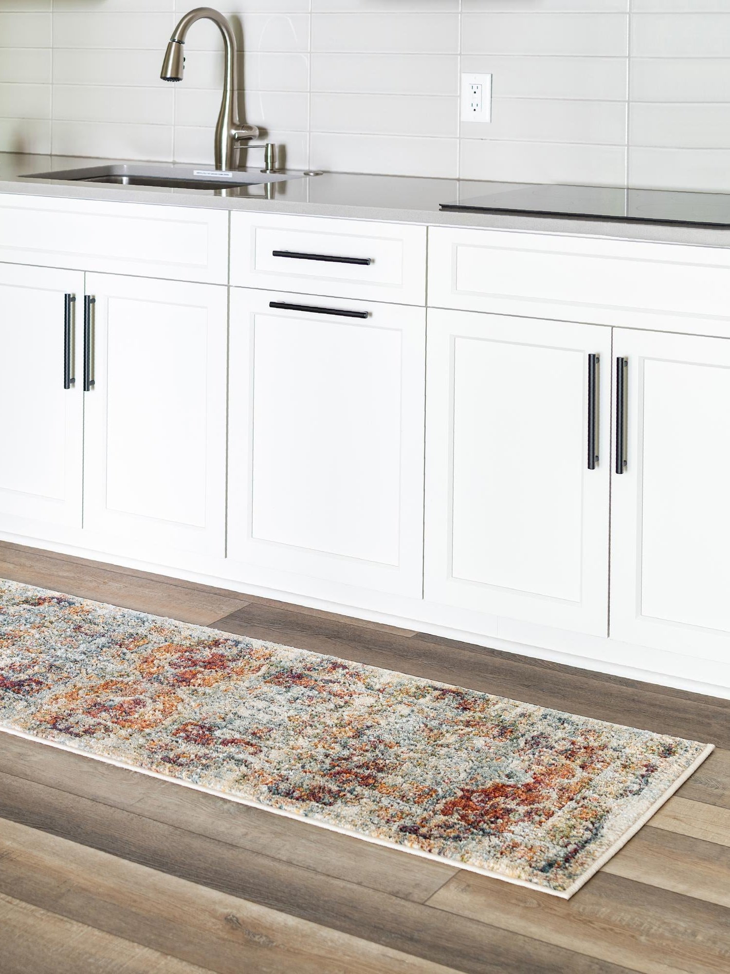 Ivory 2' x 6' 1 Isabella Runner Area Rug Polypropylene & Polyester Traditional Elegant Carpet for Living Rooms, Dining, Office, Dorms for Sale at Rug Engine
