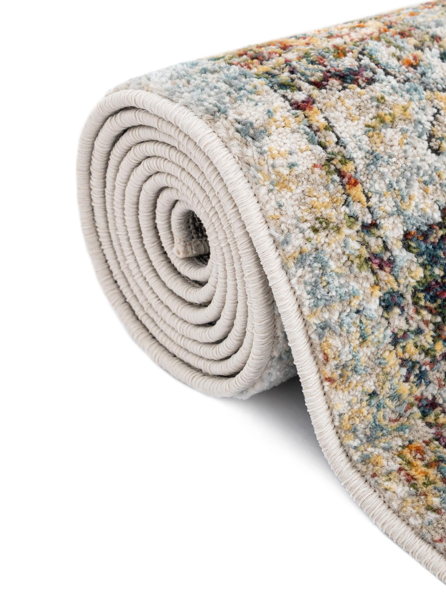 Ivory 2' x 5' 1 Isabella Runner Area Rug Polypropylene & Polyester Traditional Elegant Carpet for Living Rooms, Dining, Office, Dorms for Sale at Rug Engine