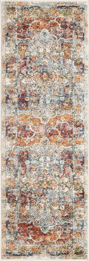 Ivory 2' x 6' 1 Isabella Runner Area Rug Polypropylene & Polyester Traditional Elegant Carpet for Living Rooms, Dining, Office, Dorms for Sale at Rug Engine