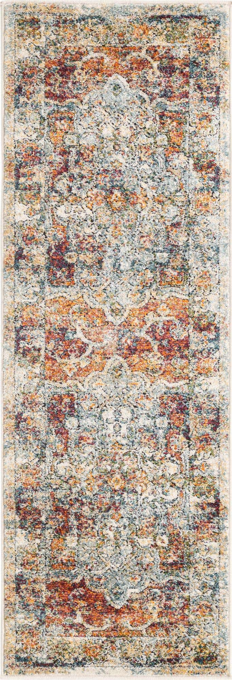 Ivory 2' x 6' 1 Isabella Runner Area Rug Polypropylene & Polyester Traditional Elegant Carpet for Living Rooms, Dining, Office, Dorms for Sale at Rug Engine