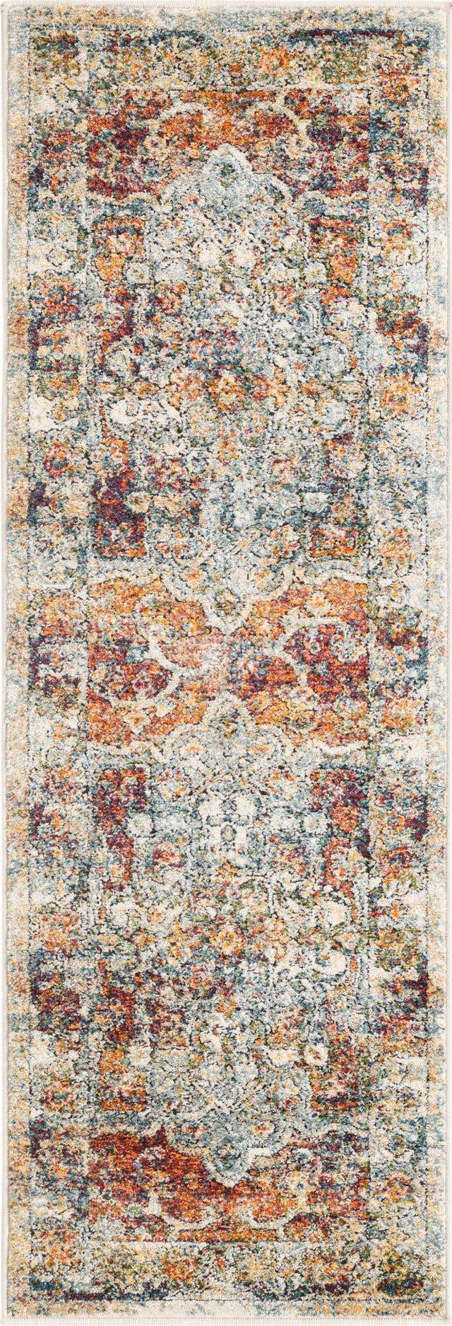Ivory 2' x 6' 1 Isabella Runner Area Rug Polypropylene & Polyester Traditional Elegant Carpet for Living Rooms, Dining, Office, Dorms for Sale at Rug Engine