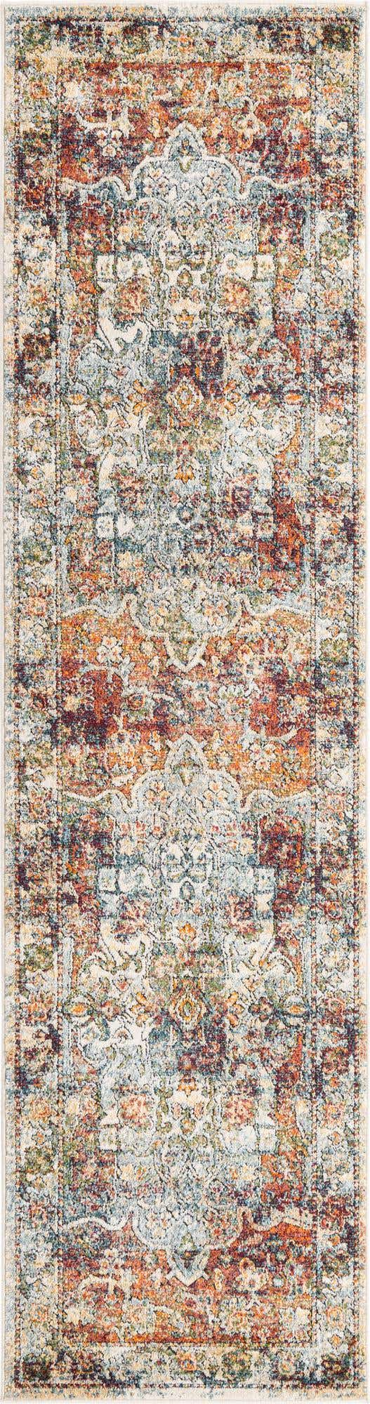 Ivory 2' 7 x 10' Isabella Runner Area Rug Polypropylene & Polyester Traditional Elegant Carpet for Living Rooms, Dining, Office, Dorms for Sale at Rug Engine