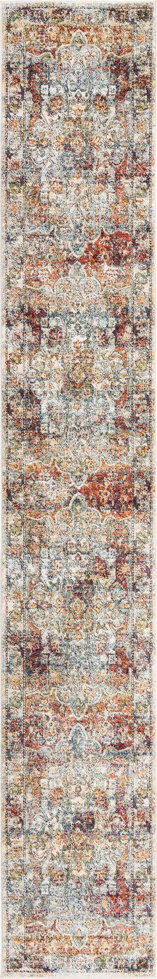 Ivory 2' 7 x 16' 5 Isabella Runner Area Rug Polypropylene & Polyester Traditional Elegant Carpet for Living Rooms, Dining, Office, Dorms for Sale at Rug Engine