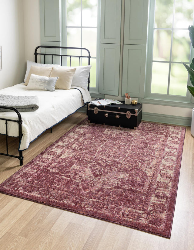 Purple 1' 4 x 1' 4 Isabella Sample Area Rug Polypropylene & Polyester Traditional Elegant Carpet for Living Rooms, Dining, Office, Dorms for Sale at Rug Engine
