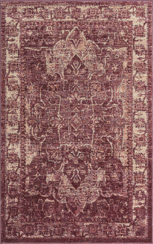 Purple 1' 4 x 1' 4 Isabella Sample Area Rug Polypropylene & Polyester Traditional Elegant Carpet for Living Rooms, Dining, Office, Dorms for Sale at Rug Engine
