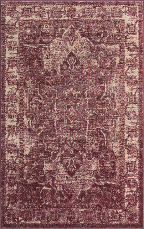 Purple 1' 4 x 1' 4 Isabella Sample Area Rug Polypropylene & Polyester Traditional Elegant Carpet for Living Rooms, Dining, Office, Dorms for Sale at Rug Engine