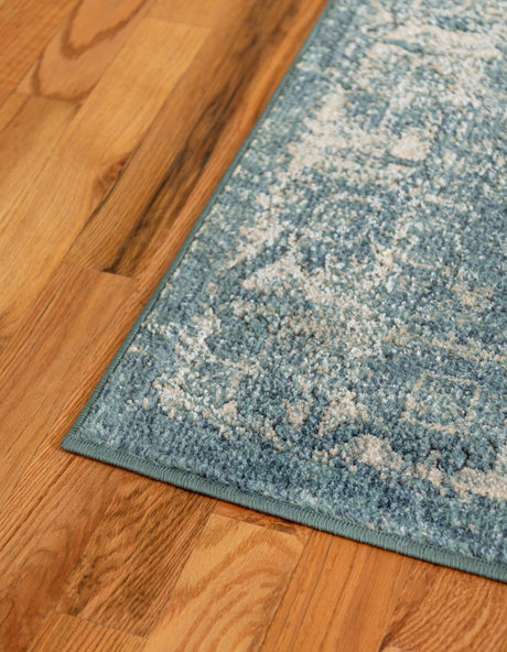 Blue 10' x 14' Isabella Rectangle Area Rug Polypropylene & Polyester Traditional Elegant Carpet for Living Rooms, Dining, Office, Dorms for Sale at Rug Engine