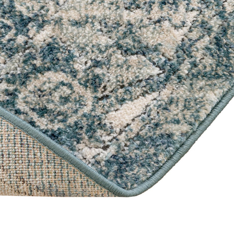 Blue 5' x 5' Isabella Round Area Rug Polypropylene & Polyester Traditional Elegant Carpet for Living Rooms, Dining, Office, Dorms for Sale at Rug Engine