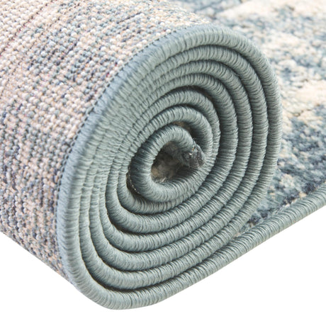 Blue 5' x 5' Isabella Round Area Rug Polypropylene & Polyester Traditional Elegant Carpet for Living Rooms, Dining, Office, Dorms for Sale at Rug Engine