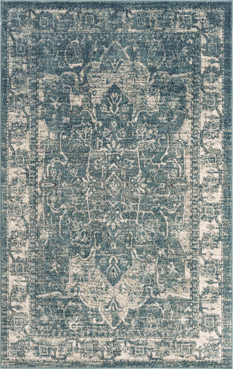 Blue 1' 4 x 1' 4 Isabella Sample Area Rug Polypropylene & Polyester Traditional Elegant Carpet for Living Rooms, Dining, Office, Dorms for Sale at Rug Engine