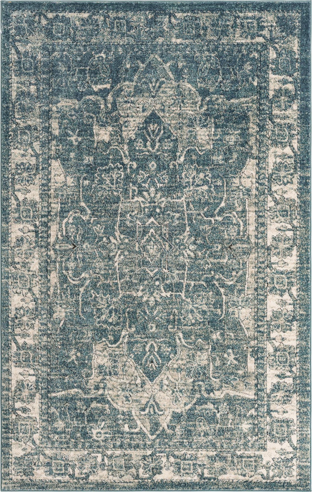 Blue 1' 4 x 1' 4 Isabella Sample Area Rug Polypropylene & Polyester Traditional Elegant Carpet for Living Rooms, Dining, Office, Dorms for Sale at Rug Engine