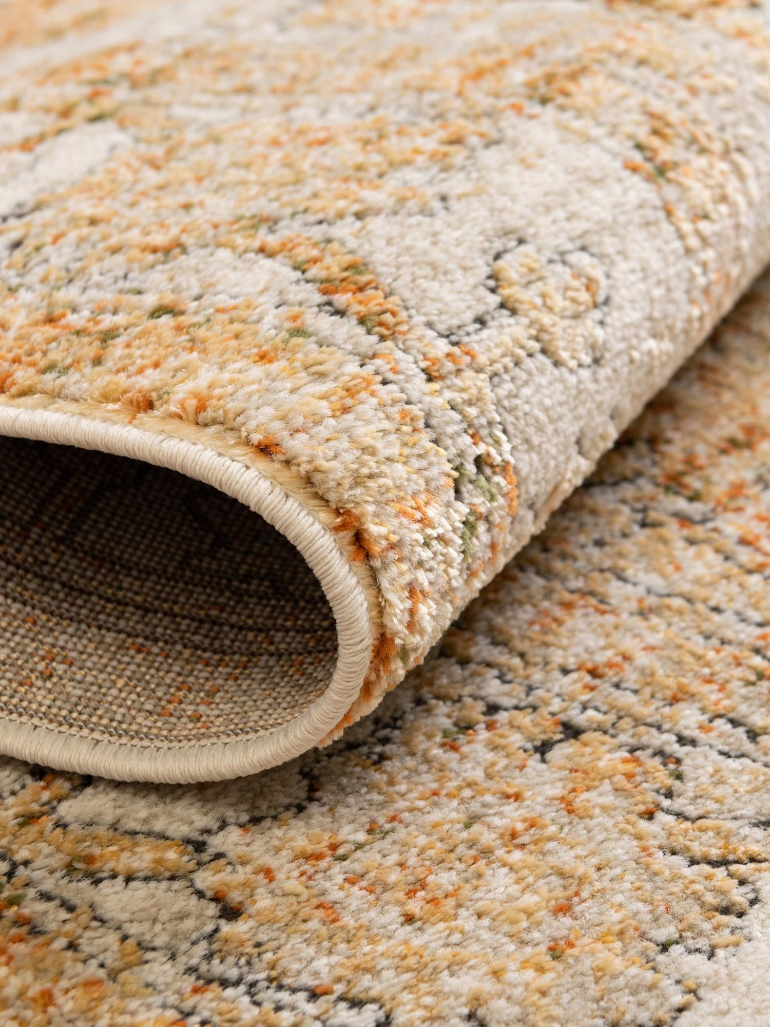 Beige 2' x 8' Isabella Runner Area Rug Polypropylene & Polyester Traditional Elegant Carpet for Living Rooms, Dining, Office, Dorms for Sale at Rug Engine