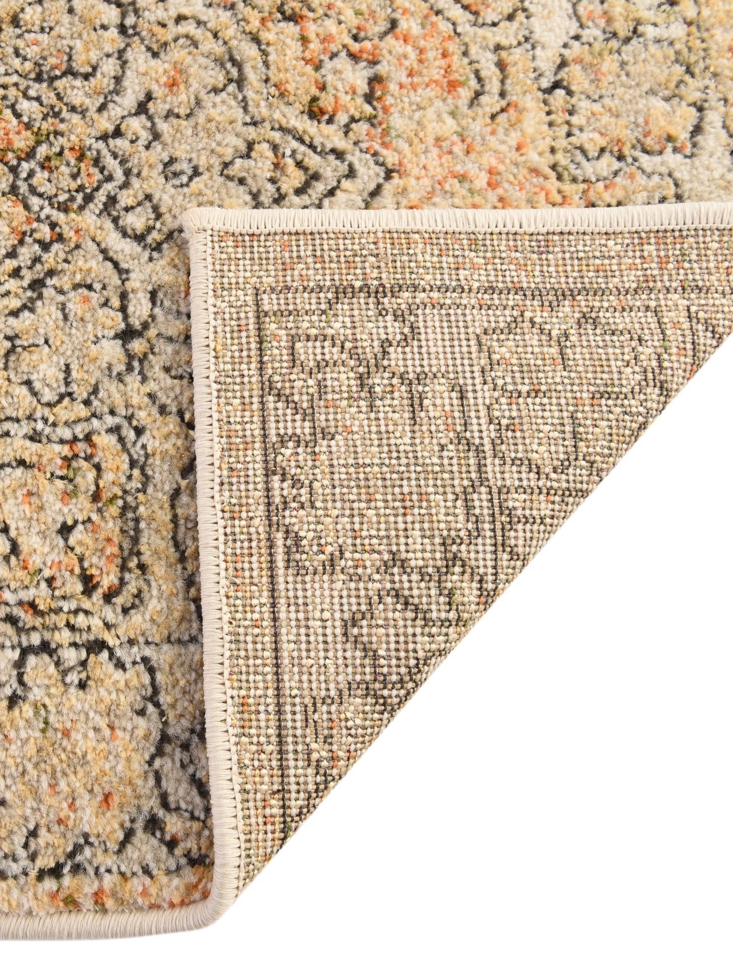 Beige 2' x 8' Isabella Runner Area Rug Polypropylene & Polyester Traditional Elegant Carpet for Living Rooms, Dining, Office, Dorms for Sale at Rug Engine