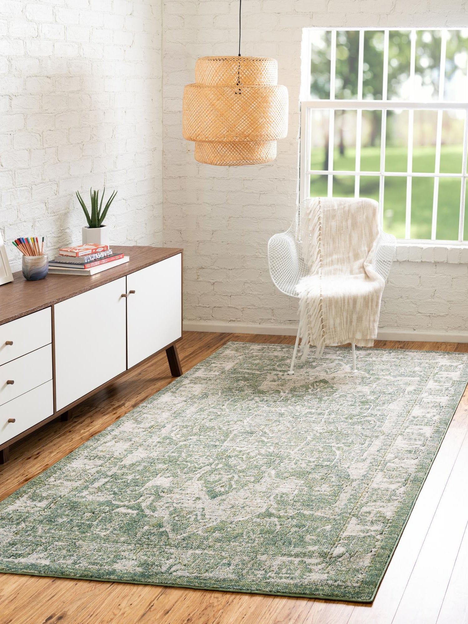 Green 1' 4 x 1' 4 Isabella Sample Area Rug Polypropylene & Polyester Traditional Elegant Carpet for Living Rooms, Dining, Office, Dorms for Sale at Rug Engine