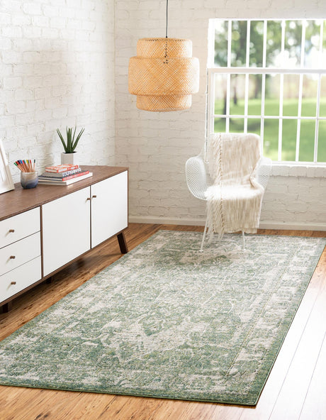 Green 1' 4 x 1' 4 Isabella Sample Area Rug Polypropylene & Polyester Traditional Elegant Carpet for Living Rooms, Dining, Office, Dorms for Sale at Rug Engine