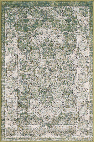 Green 2' x 3' 1 Isabella Rectangle Area Rug Polypropylene & Polyester Traditional Elegant Carpet for Living Rooms, Dining, Office, Dorms for Sale at Rug Engine