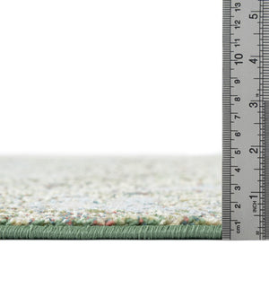 Green 10' x 10' Isabella Round Area Rug Polypropylene & Polyester Traditional Elegant Carpet for Living Rooms, Dining, Office, Dorms for Sale at Rug Engine