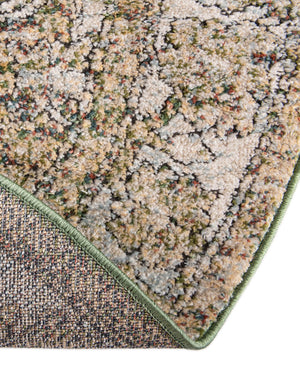 Green 10' x 10' Isabella Round Area Rug Polypropylene & Polyester Traditional Elegant Carpet for Living Rooms, Dining, Office, Dorms for Sale at Rug Engine