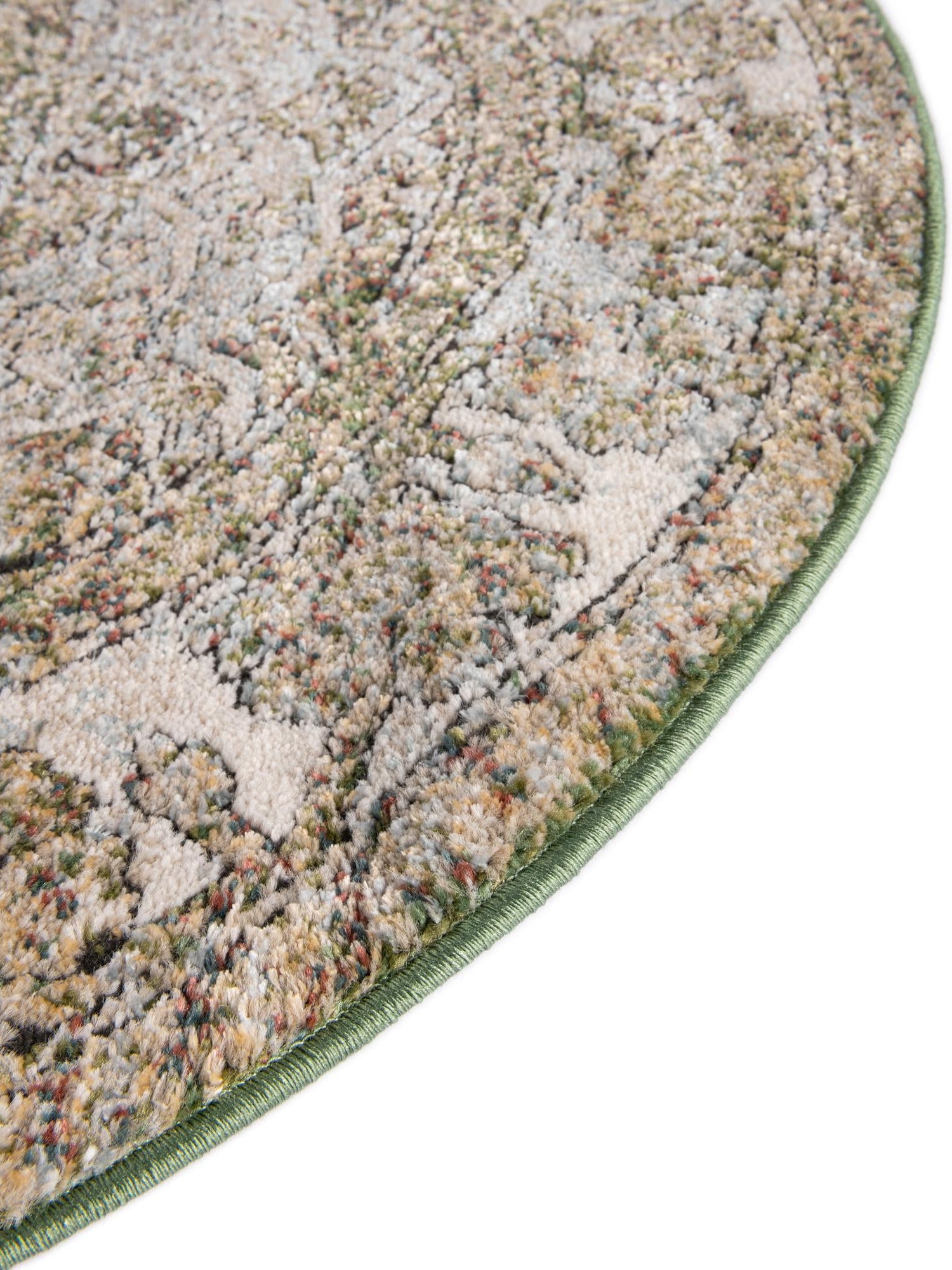 Green 5' 1 x 8' Isabella Oval Area Rug Polypropylene & Polyester Traditional Elegant Carpet for Living Rooms, Dining, Office, Dorms for Sale at Rug Engine