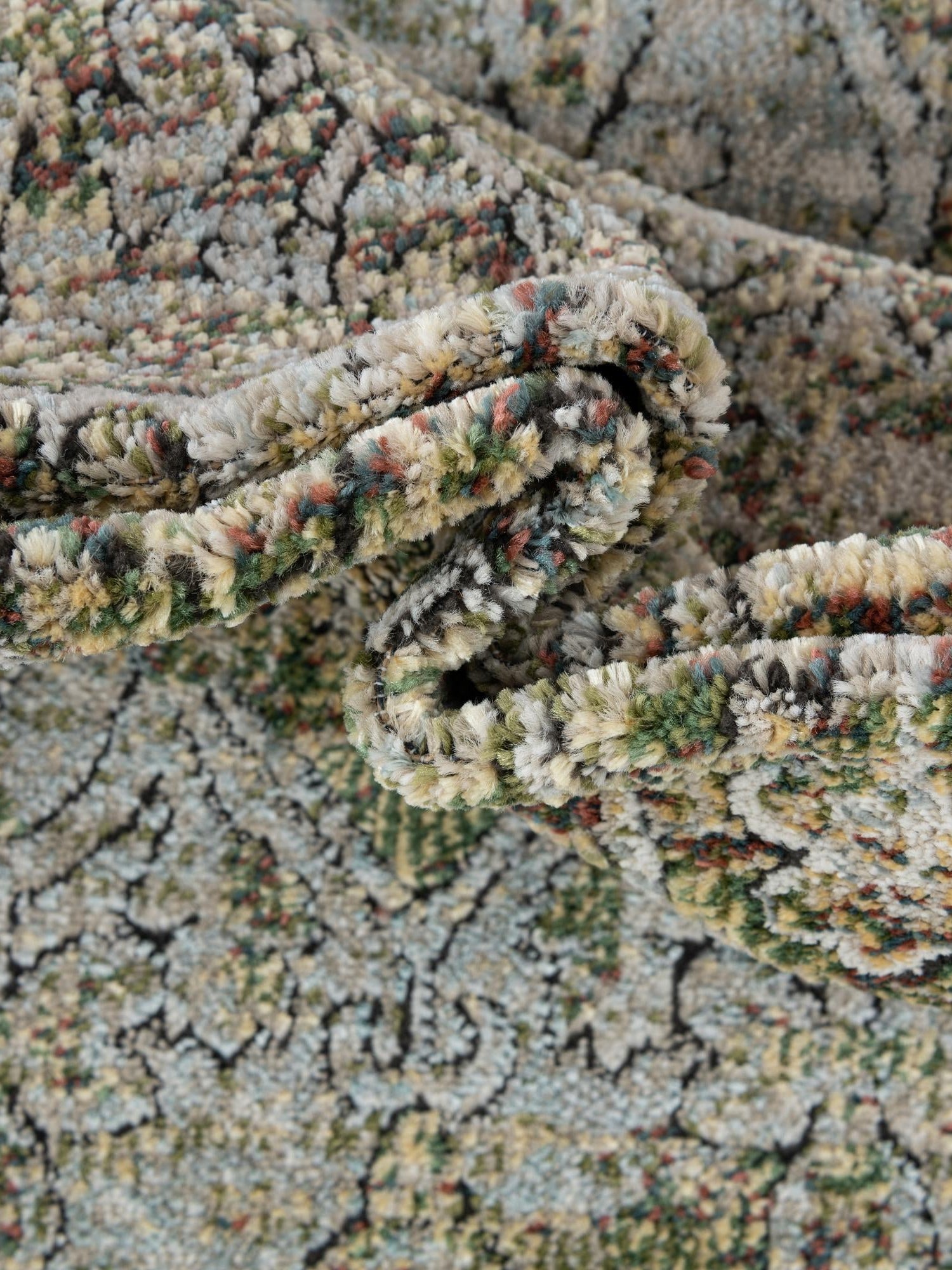 Green 5' 1 x 8' Isabella Oval Area Rug Polypropylene & Polyester Traditional Elegant Carpet for Living Rooms, Dining, Office, Dorms for Sale at Rug Engine