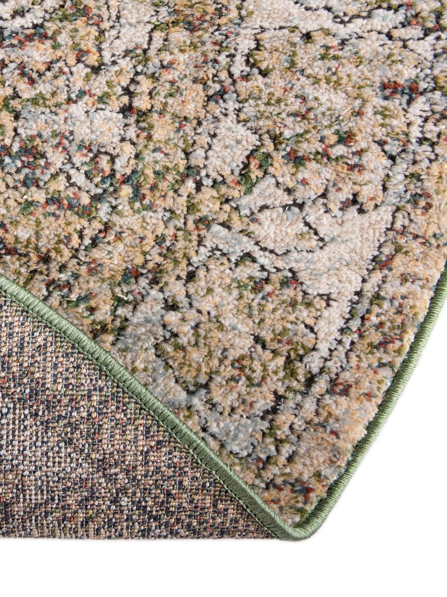 Green 5' 1 x 8' Isabella Oval Area Rug Polypropylene & Polyester Traditional Elegant Carpet for Living Rooms, Dining, Office, Dorms for Sale at Rug Engine