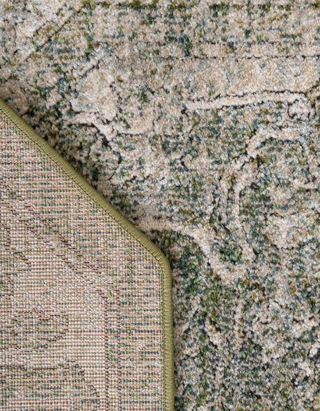 Green 7' 10 x 7' 10 Isabella Octagon Area Rug Polypropylene & Polyester Traditional Elegant Carpet for Living Rooms, Dining, Office, Dorms for Sale at Rug Engine