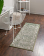 Green 2' 7 x 16' 5 Isabella Runner Area Rug Polypropylene & Polyester Traditional Elegant Carpet for Living Rooms, Dining, Office, Dorms for Sale at Rug Engine