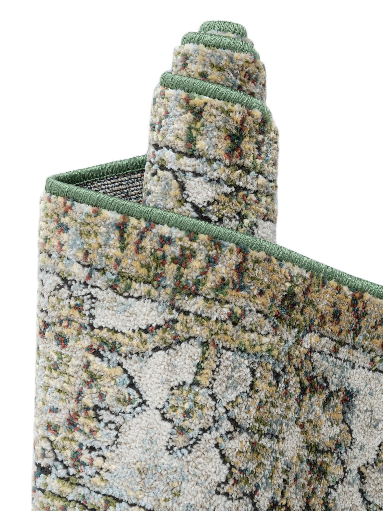 Green 2' 7 x 19' 8 Isabella Runner Area Rug Polypropylene & Polyester Traditional Elegant Carpet for Living Rooms, Dining, Office, Dorms for Sale at Rug Engine