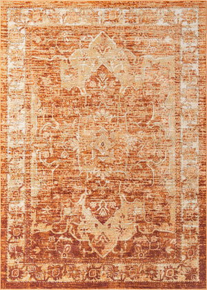 Rust Red 10' x 14' 1 Isabella Rectangle Area Rug Polypropylene & Polyester Traditional Elegant Carpet for Living Rooms, Dining, Office, Dorms for Sale at Rug Engine